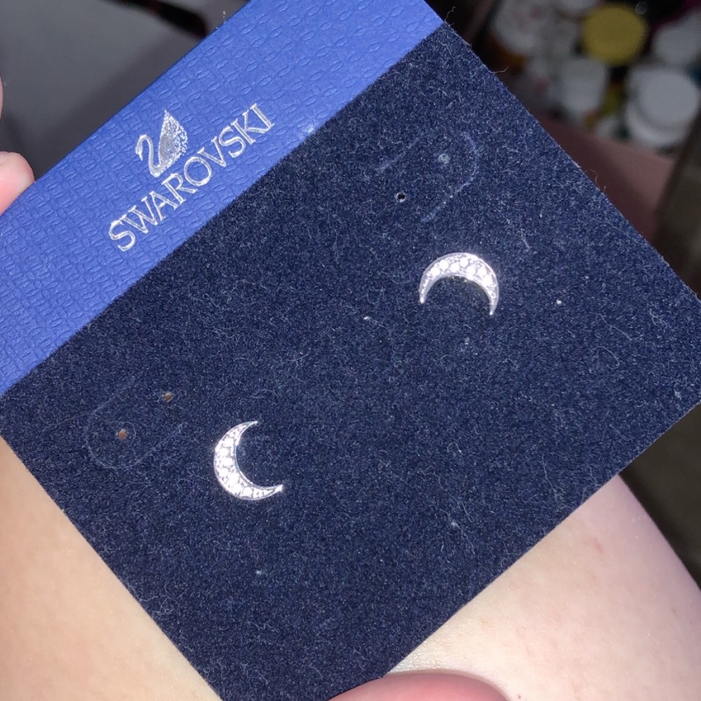 Swarovski Crystal Moon Earings